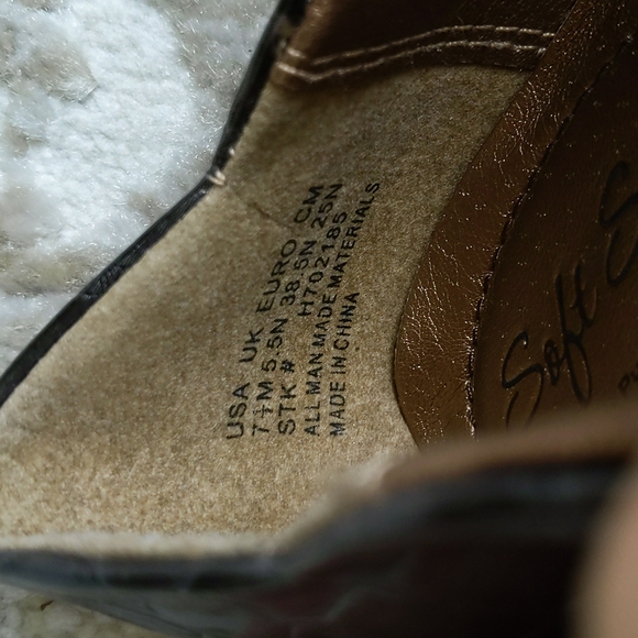 Soft Style Hush Puppies Crocodile Lightweight Heels Pumps 7.5M Black Brown - Picture 3 of 16